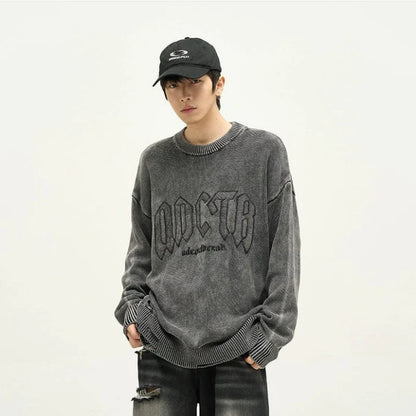 American Vintage High Street Washed Old Split Sweater Male