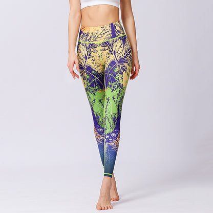 Pantalones de yoga de marca original para mujer con estampado personalizado