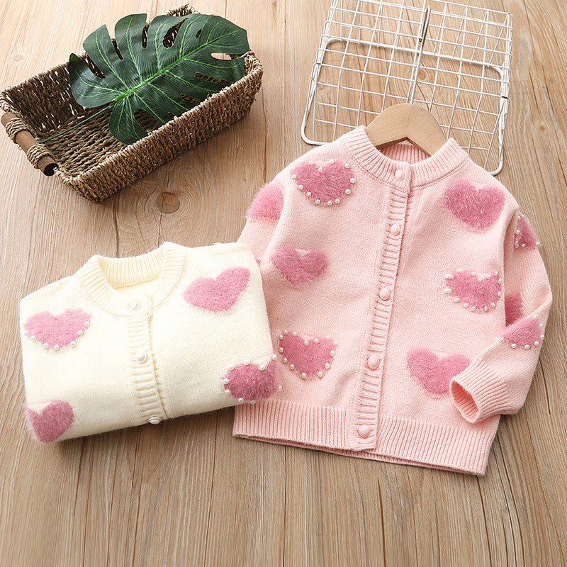 Girl's Sweater Knitwear Pullover Cardigan Top