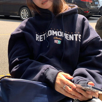 Sudadera con capucha acolchada de terciopelo para mujer