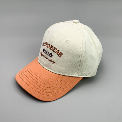 Gorra de béisbol deportiva transpirable con bordado de algodón y letras de colores simples a juego