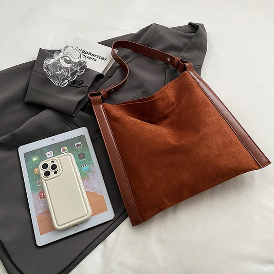 Winter Chic Leather Shoulder Bag