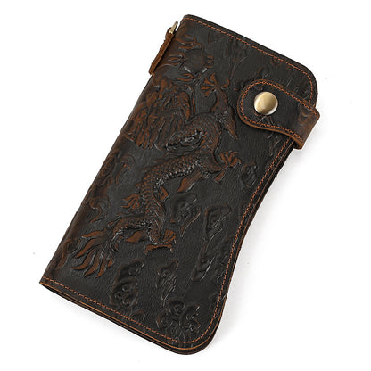 Cartera de cuero Crazy Horse para hombre