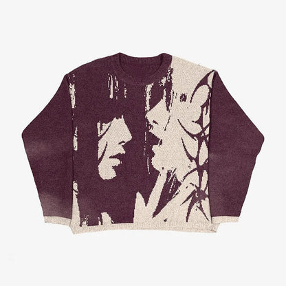Street Knitwear Bedruckte Herbstpullover