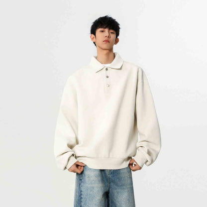 Spring New Heavy Pu Handsome Loose Casual Polo Collar Coat