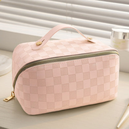 Checkered Pillow Makeup Bag - BAGMODA