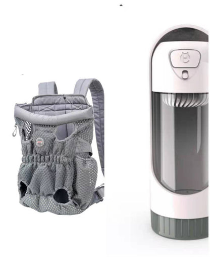 Mochila transportadora de mascotas para viajes al aire libre, de malla, transpirable, para el hombro