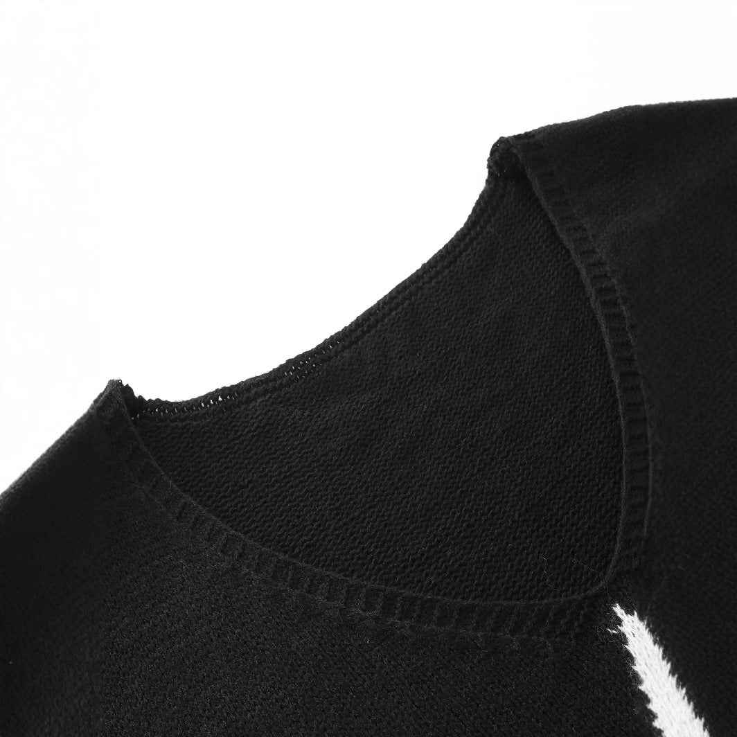 Knitwear V-neck Five-pointed Star Long Sleeve Loose Casual Sweater