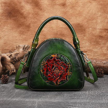 Bolso literario con diseño de concha y flores de viento nacional, bolso de hombro diagonal