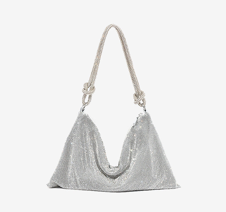 GlitzGlow Rhinestone Underarm Bag