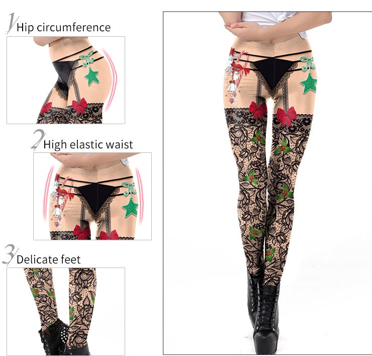 3D Digital Printed Stretch Skinny Sexy Yoga Pants