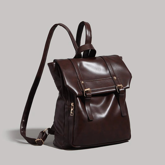 Leather Large Capacity Computer Backpack