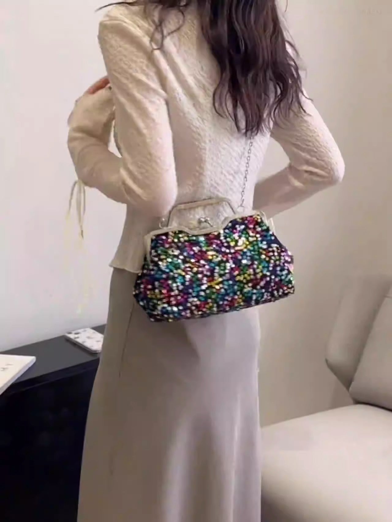 Trendy Sequin Evening Bag