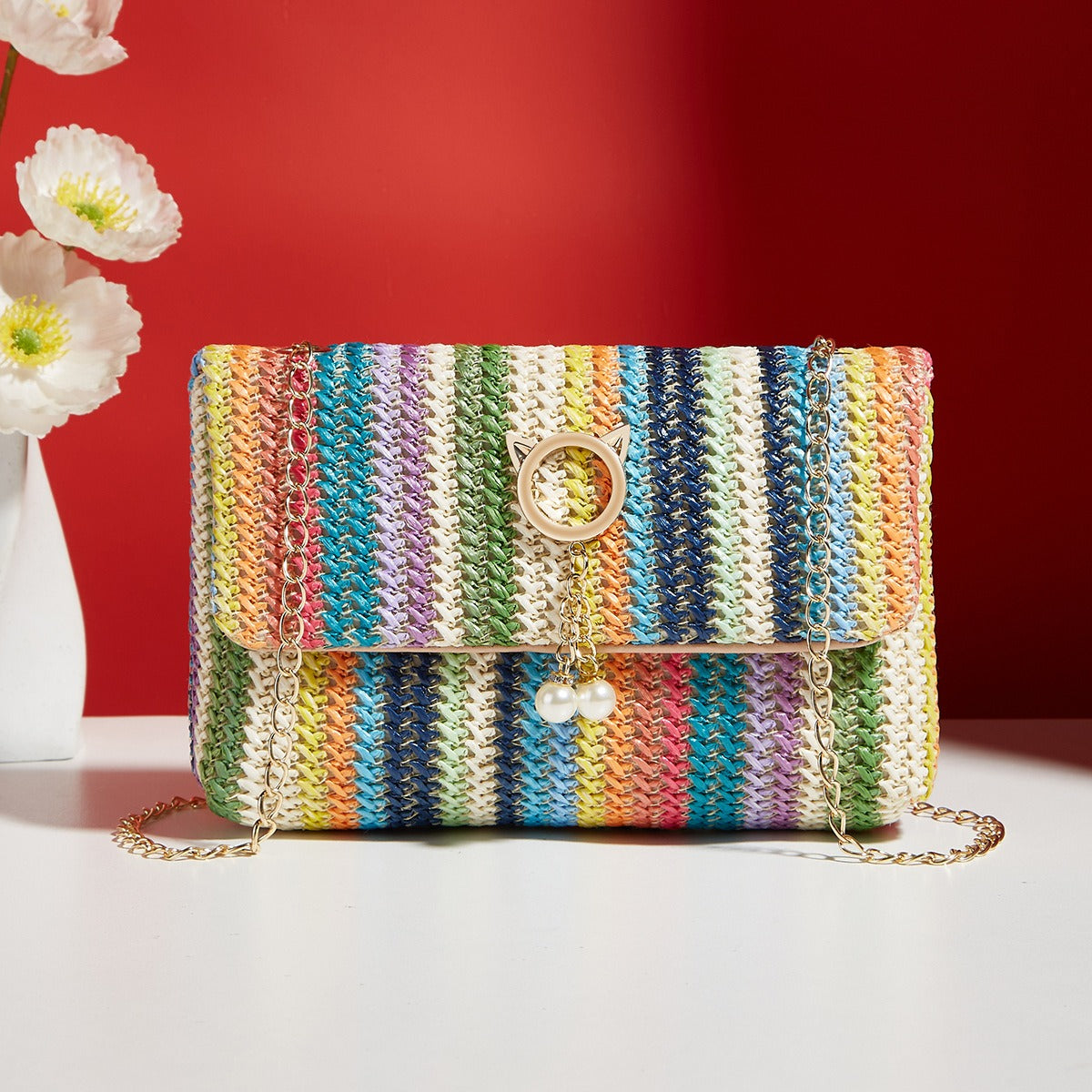 Charming Korean Straw Crossbody