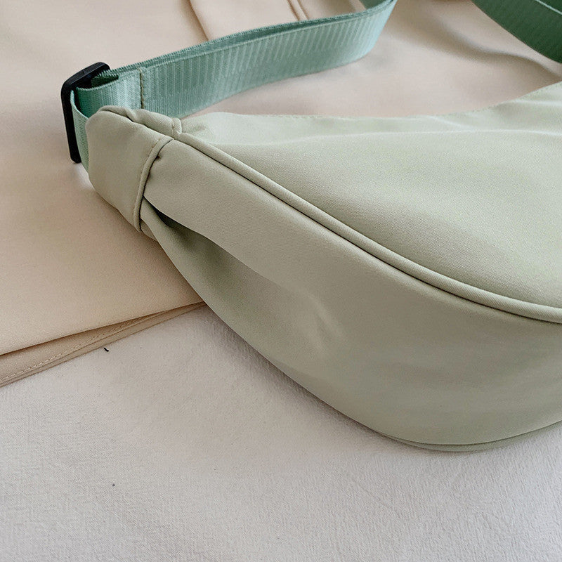 Nylon Bag Women's New Trendy Korean Version Fashion Simple One Shoulder Net Red Large Capacity Messenger Waist Bag