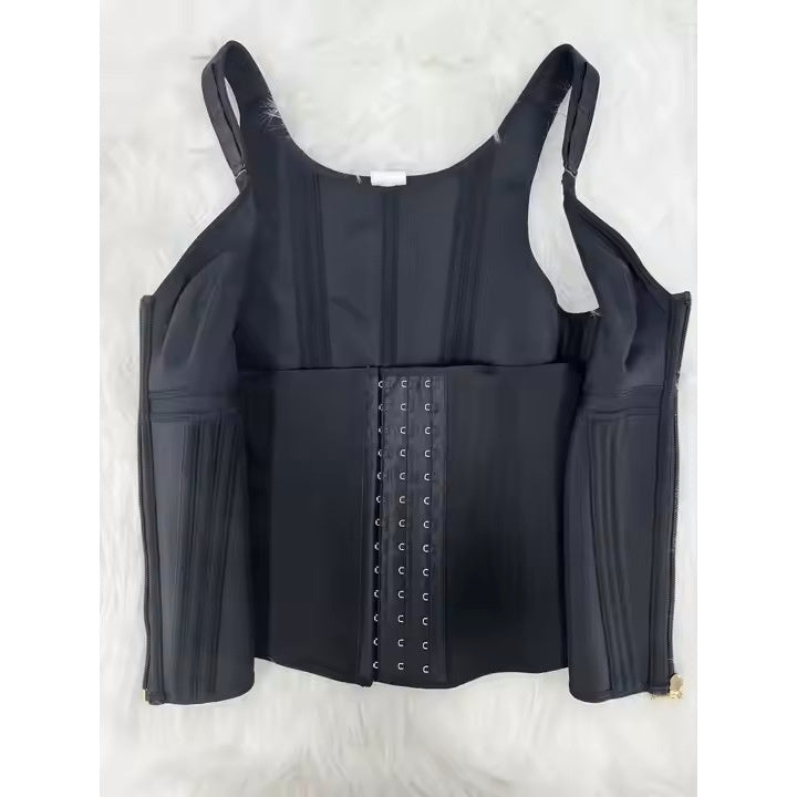 Top de chaleco de tres botones para faja reductora de abdomen para mujer