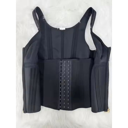 Top de chaleco de tres botones para faja reductora de abdomen para mujer
