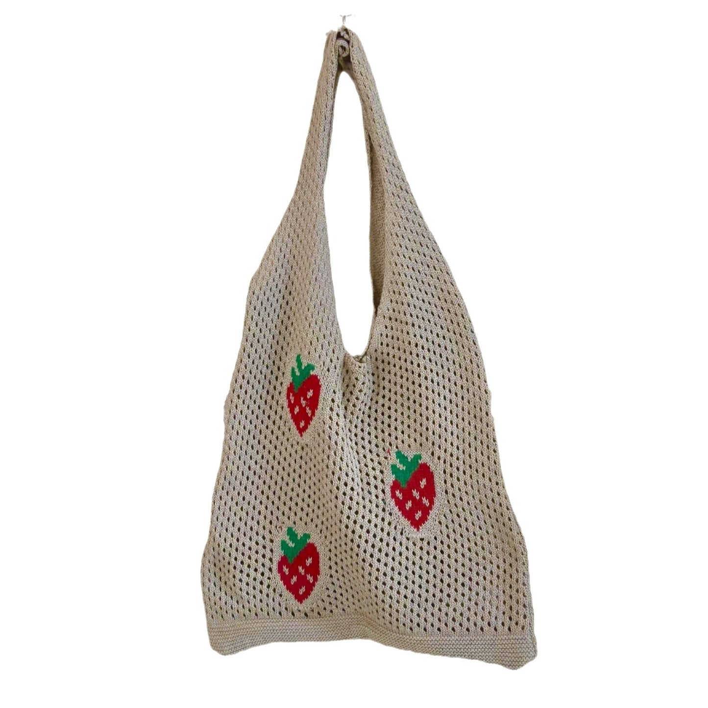Japanese And Korean Strawberry Knitted Hollow Bag