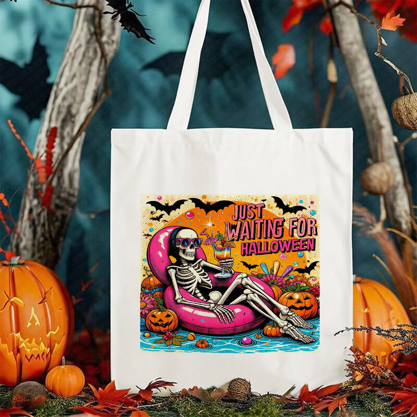 Halloween Printed Canvas Bag Shoulder Bag