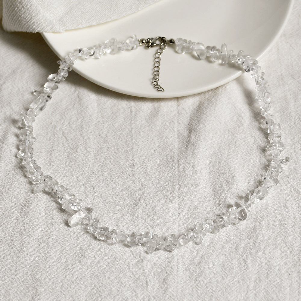 Vacation Style Color Crystal Necklace For Women