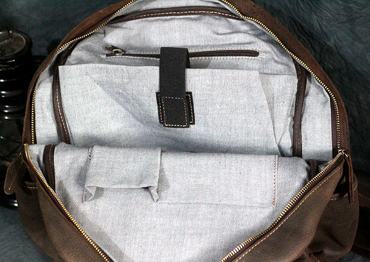 Horse Leather Korean Backpack