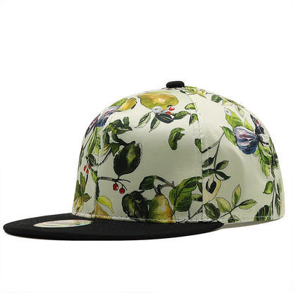 Flat-Top-Cap mit Sonnenschutz-Straßendruck