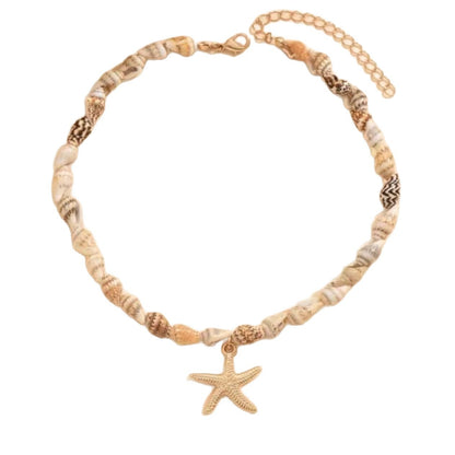 Collar de cuentas de concha para mujer, moda, perla, concha creativa