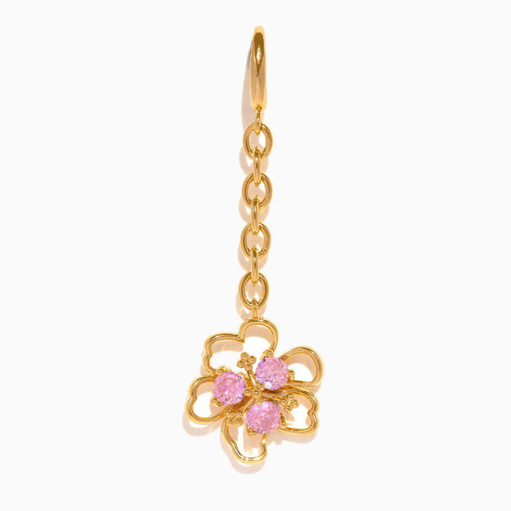 Sweet Girly Cherry Blossom Keychain Pendant Flower Tassel