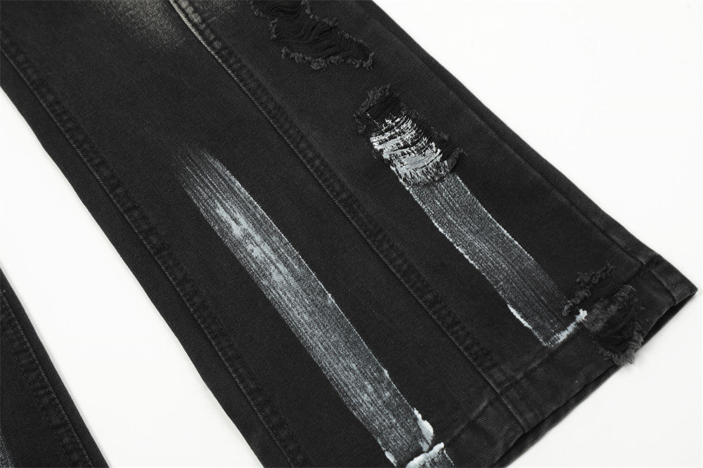 Fashion Loose Denim Bootcut Pants Men - BAGMODA