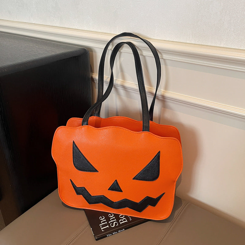 Bolso bandolera con forma de calabaza de Halloween