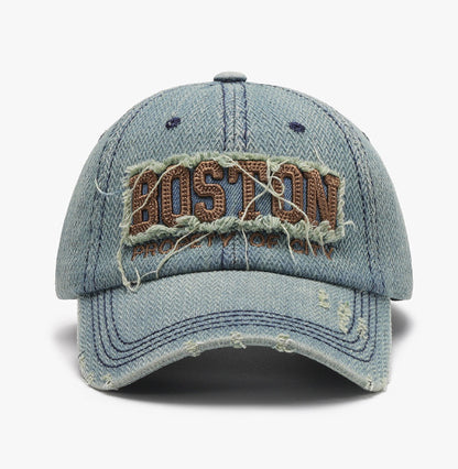 Gorra de hombre con visera suave y bordado tridimensional para exteriores