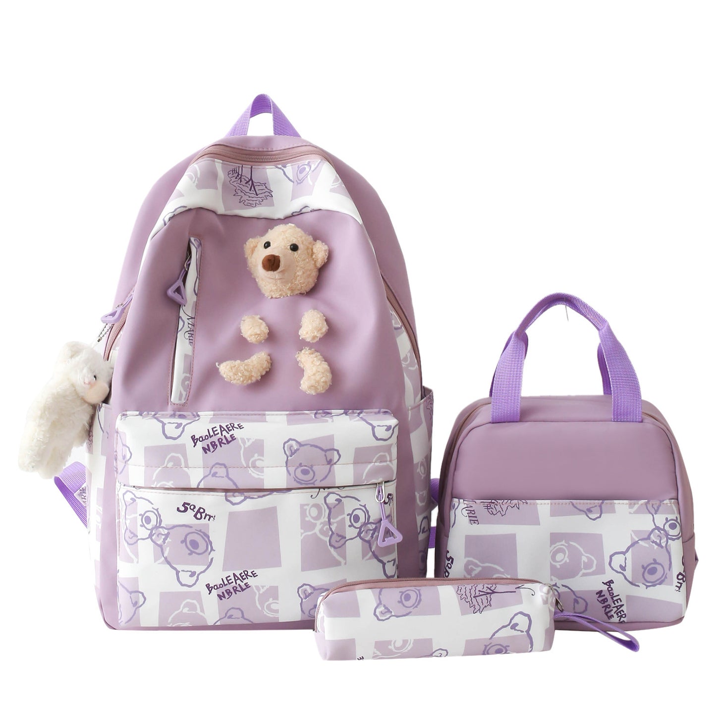 Cute Bear Three-piece Set Bag