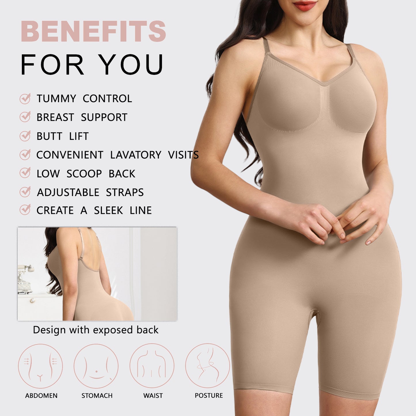 Fajas moldeadoras de culturismo para mujer, ropa interior de una pieza abierta que levanta caderas y adelgaza la cintura.