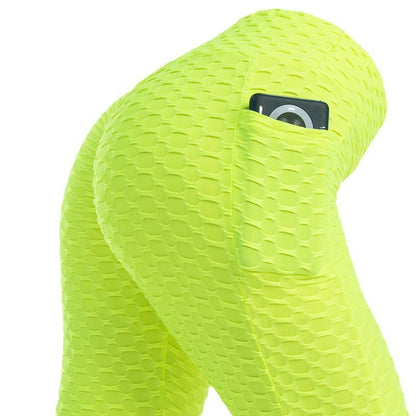 Pantalones de yoga para mujer, leggings con bolsillo para correr y deportes