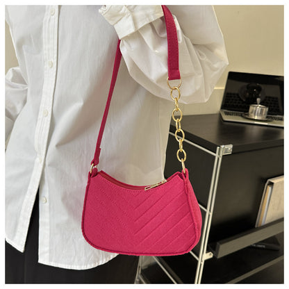 Bolso bandolera sencillo de moda, bolso de hombro de gran capacidad.