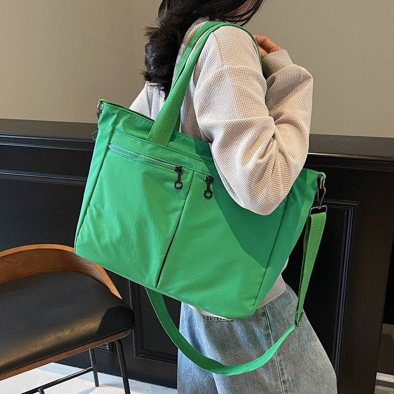 Solid Color Casual Portable Messenger Bag