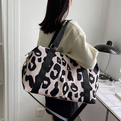 Bolso de viaje para mujer, con estampado de vaca, para fitness, deportes y hombro.