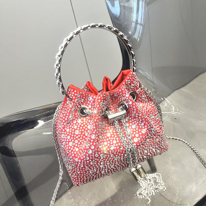 Drawstring Rhinestone Women's Bag