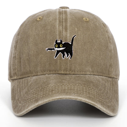 Sombrero para exteriores desgastado con bordado retro