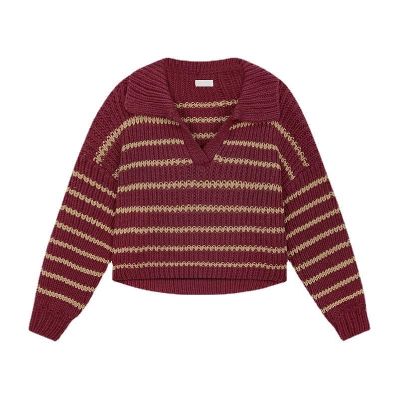 Striped Jumper Women's Design Niche Knitwear Loose