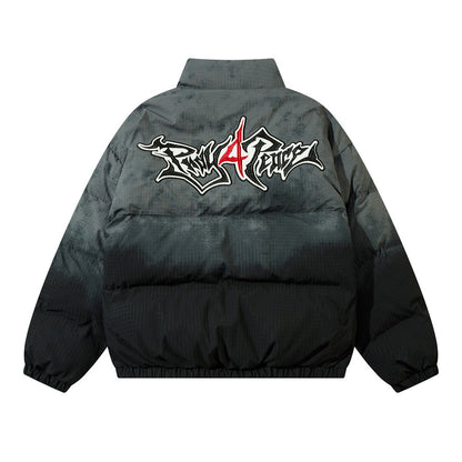 Ropa de algodón degradado con letras bordadas y pan para hombre