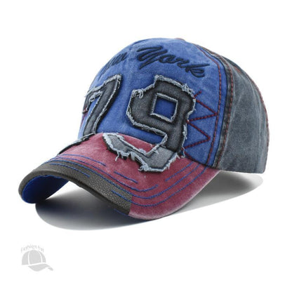 Gorra de béisbol con letras lavadas bordadas para hombre