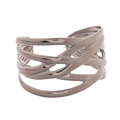 Pulsera geométrica brillante multicapa de moda para mujer