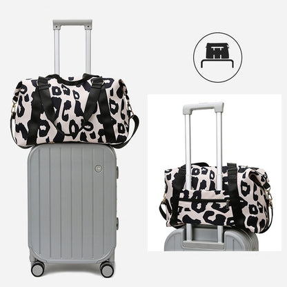 Bolso de viaje para mujer, con estampado de vaca, para fitness, deportes y hombro.
