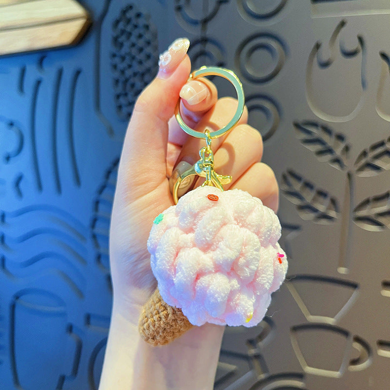 Original Plush Colorful Ice Cream Keychain