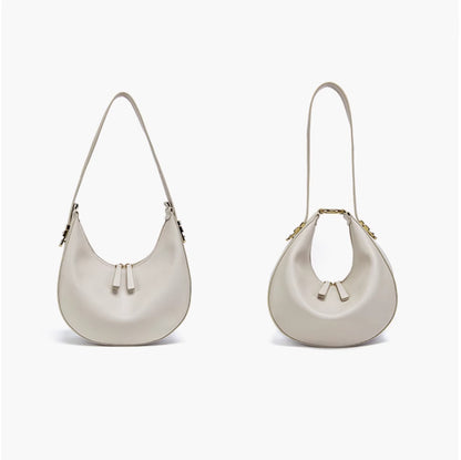 Bolso de hombro de piel auténtica