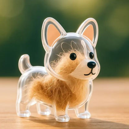 Lindo llavero colgante con forma de perro para guardar pelo