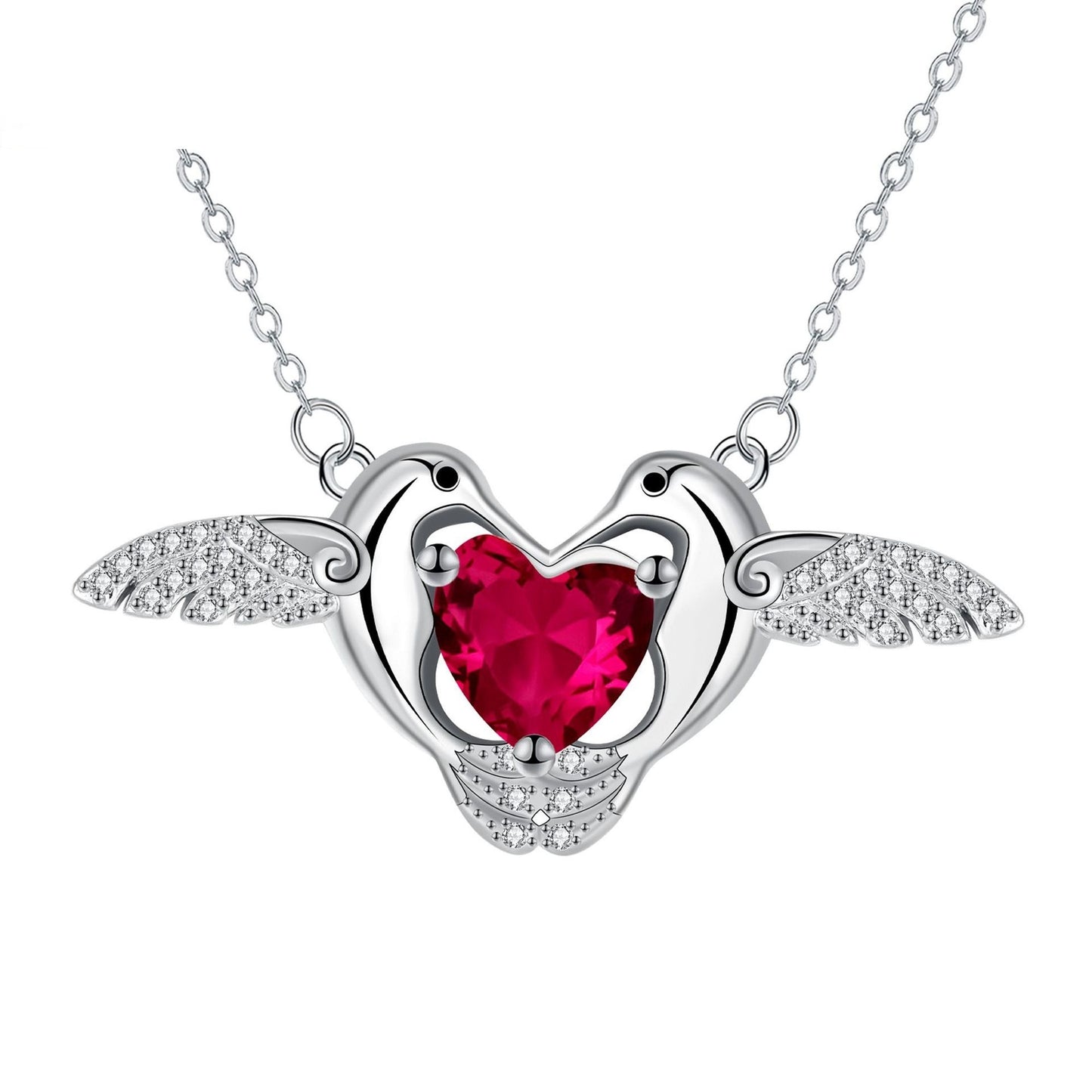 European And American Magpie Heart Necklace Women's Elegant High Sense Ornament