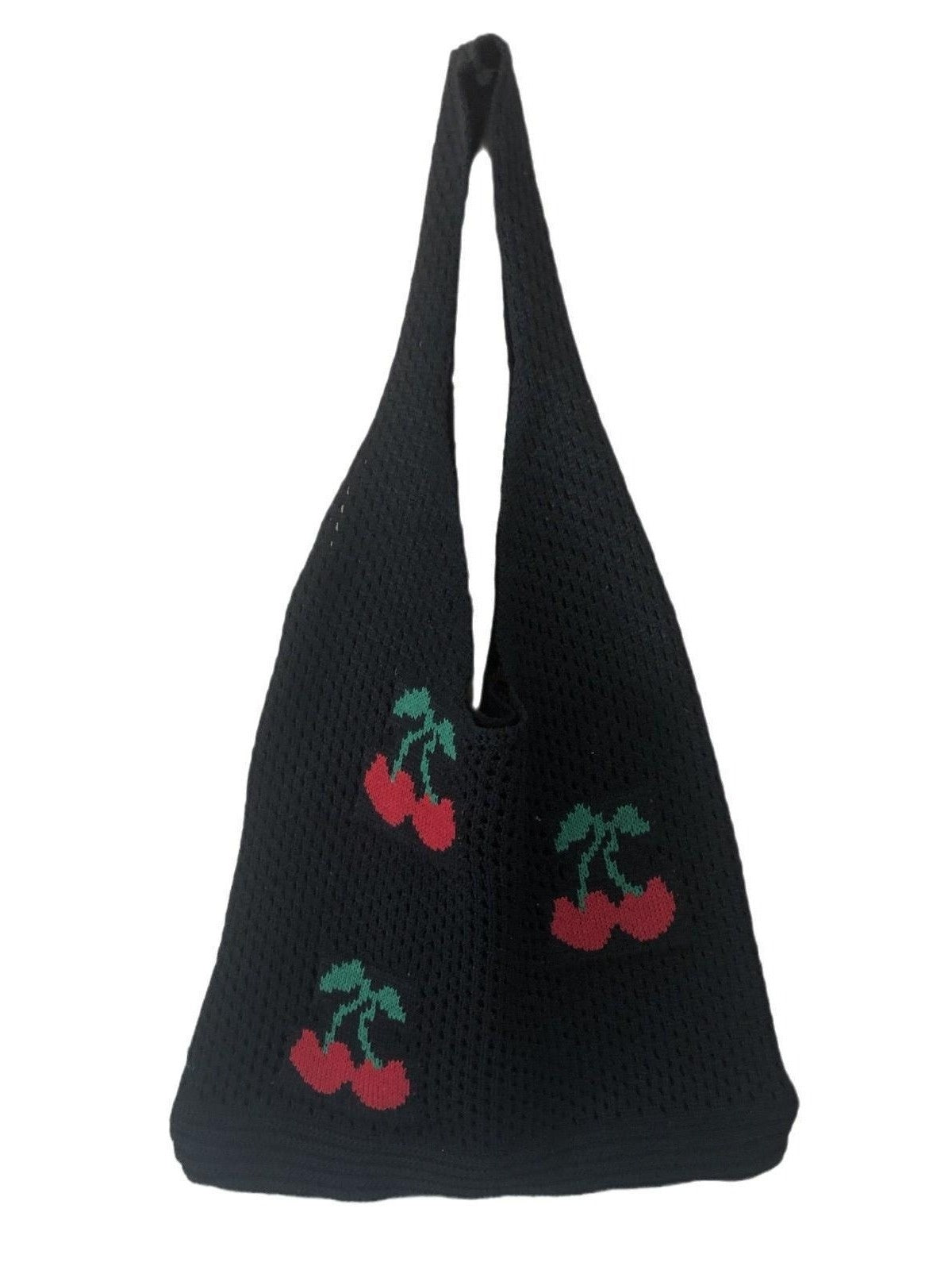 Japanese And Korean Strawberry Knitted Hollow Bag