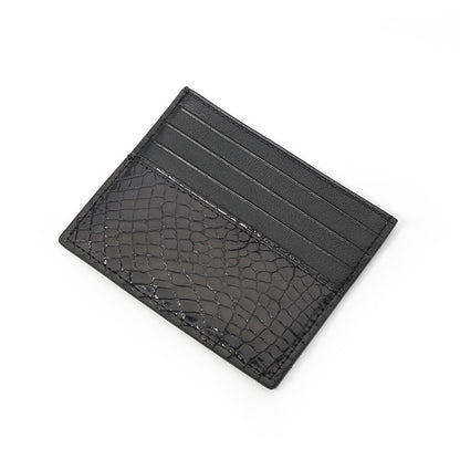 Cartera ultrafina de cuero genuino con múltiples ranuras para tarjetas